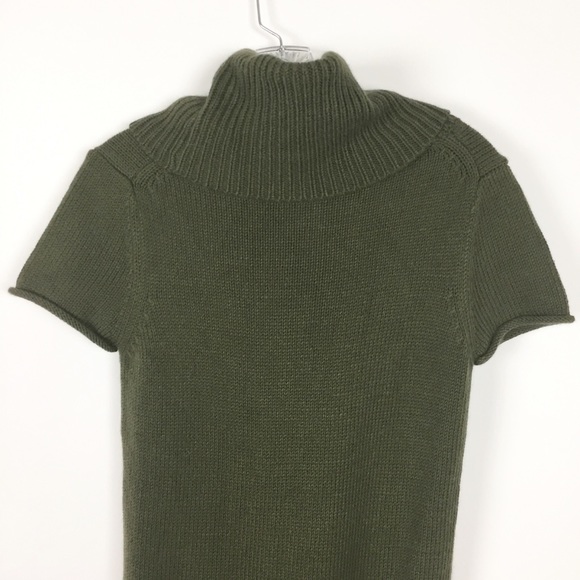 BCBGMAXAZRIA Green Chunky Cowl Neck Long Sweater - Picture 6 of 7